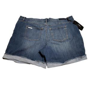 Rock & Republic Shorts Bumpershoot Mid Rise Blue Jean Women's 24W Brand New NWT